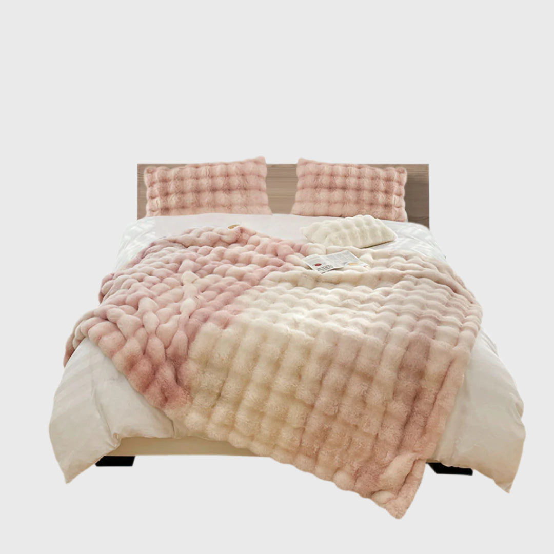 SOGA 200cm Light Pink Fur Fuzzy Super Soft and Cozy Fluffy Throw Blanket
