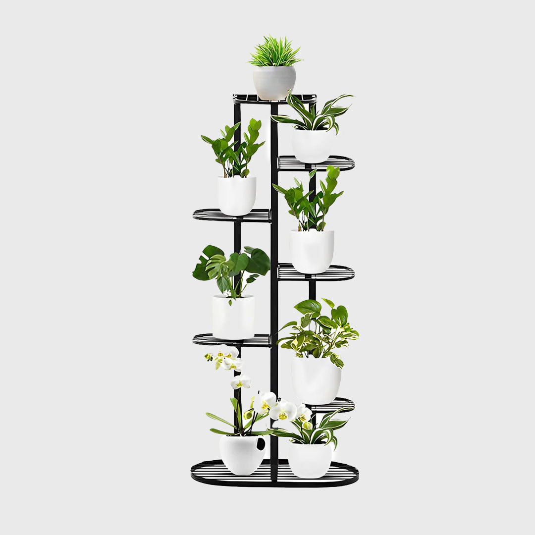 7 Tier Black Metal Plant Rack