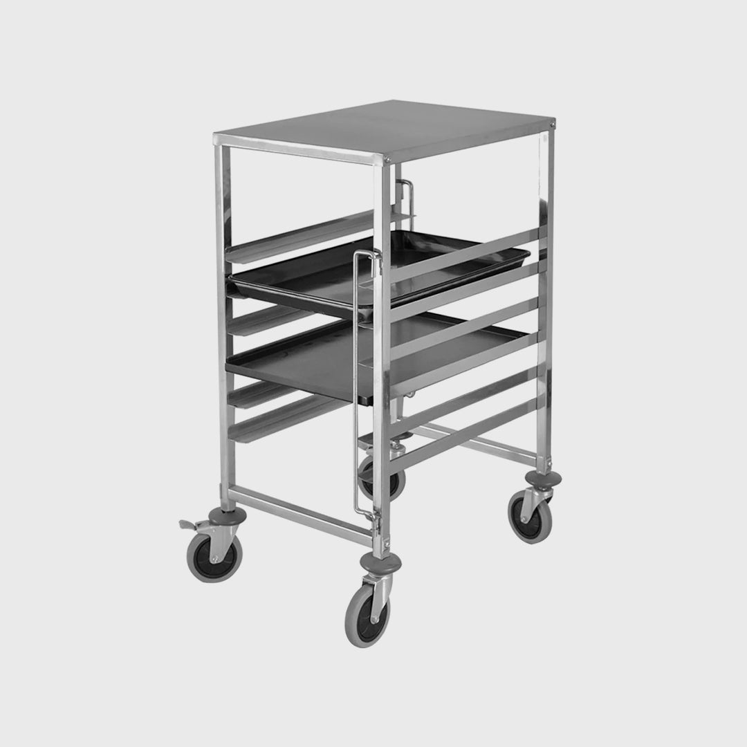 Gastronorm 7 Tier Stainless Steel Trolley Suits 60*40cm Tray with Working Surface