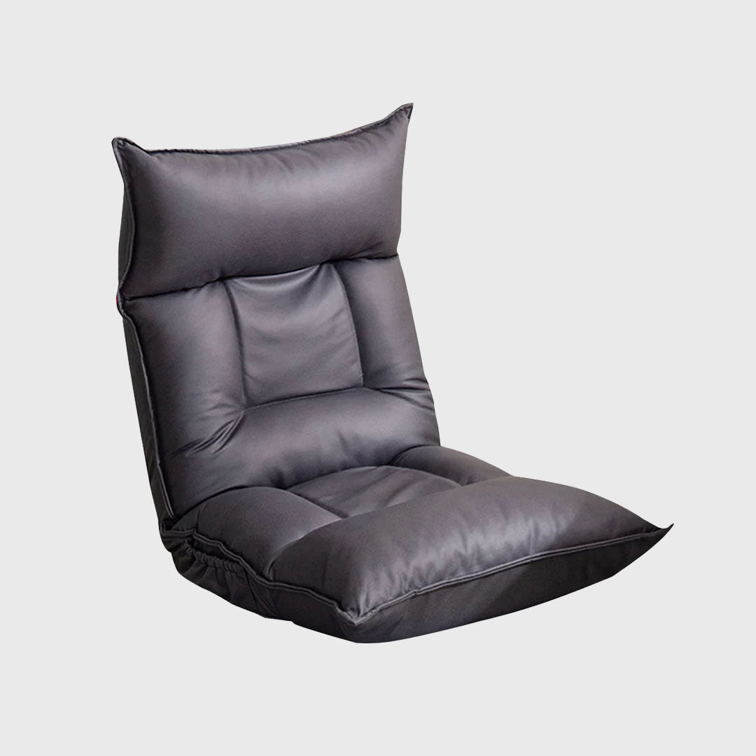 Air Leather Floor Recliner Lazy Chair Black