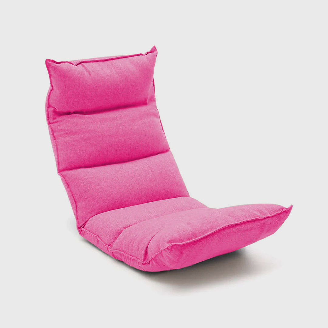 Leather Floor Recliner Lazy Chair Pink