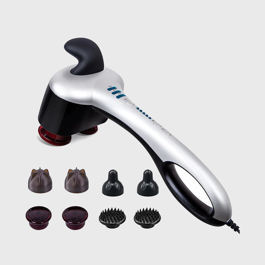 Handheld Massager with Soothing Heat Silver