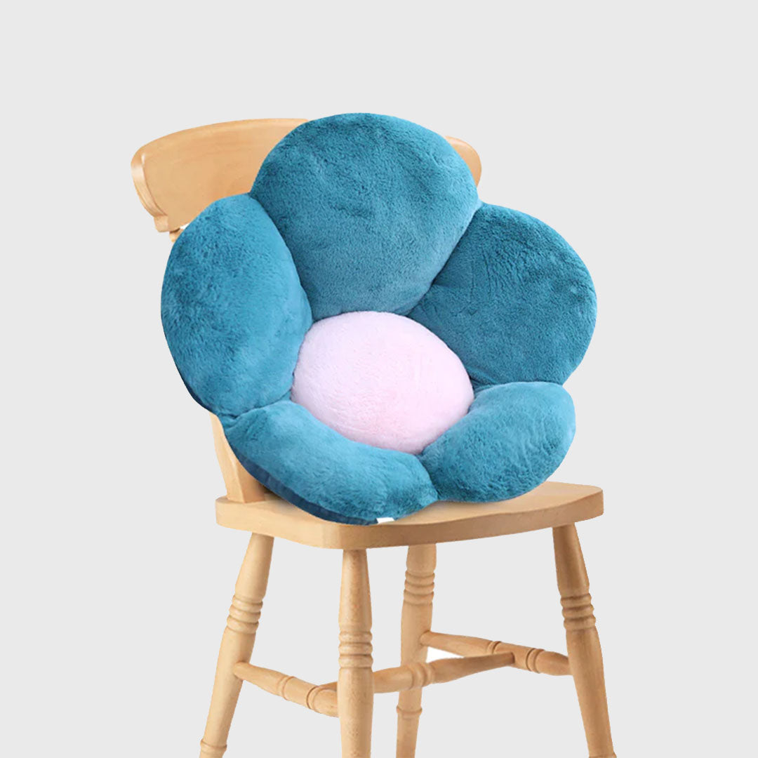 Green Whimsical Flower Cushion