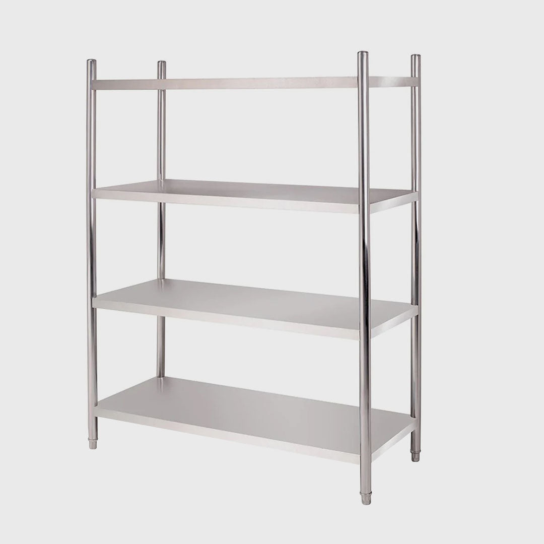 4 Tier Stainless Steel Display Shelf 150CM