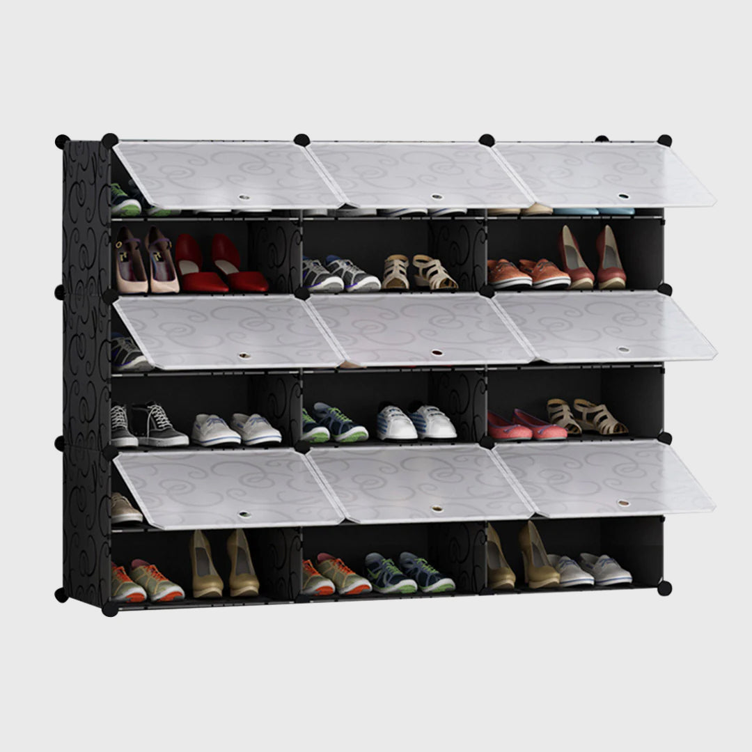 6 Tier 3 Column Shoe Rack Organizer