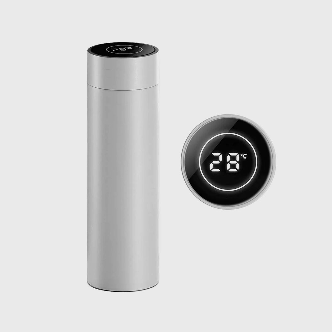 500ML Smart Thermometer Bottle Vacuum Flask White