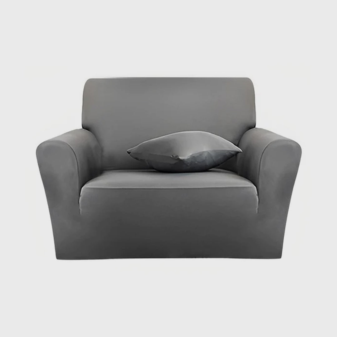 High Stretch 1-Seater Grey Sofa Slipcover