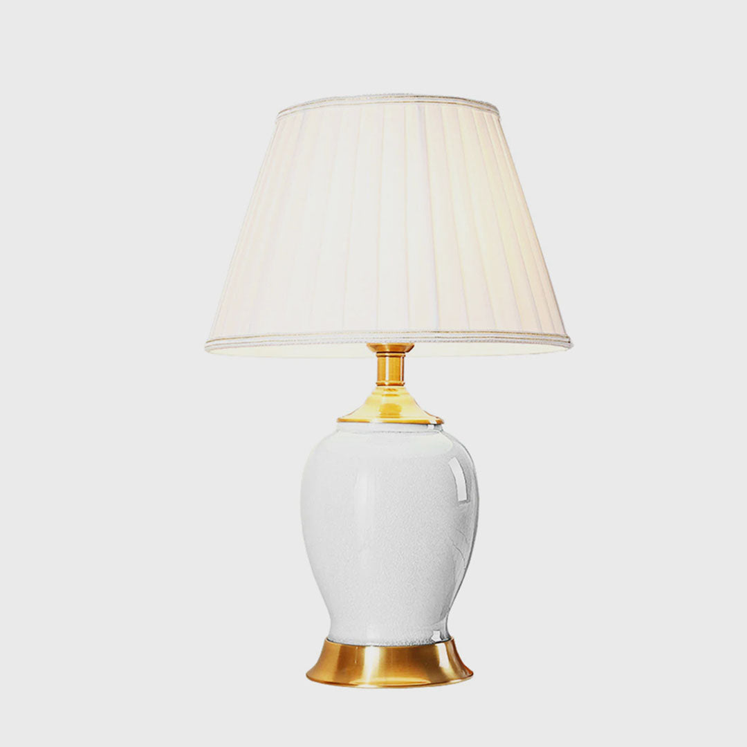 Ceramic Oval Table Lamp White