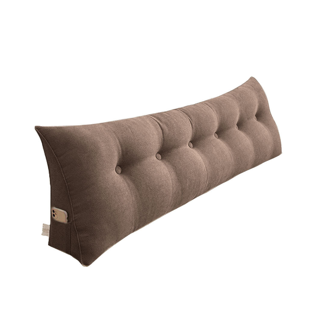 SOGA 180cm Coffee Wedge Bed Cushion