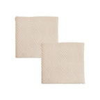 SOGA 2X 45cm Beige Chevron Soft Leaning Plush Seat Pillow