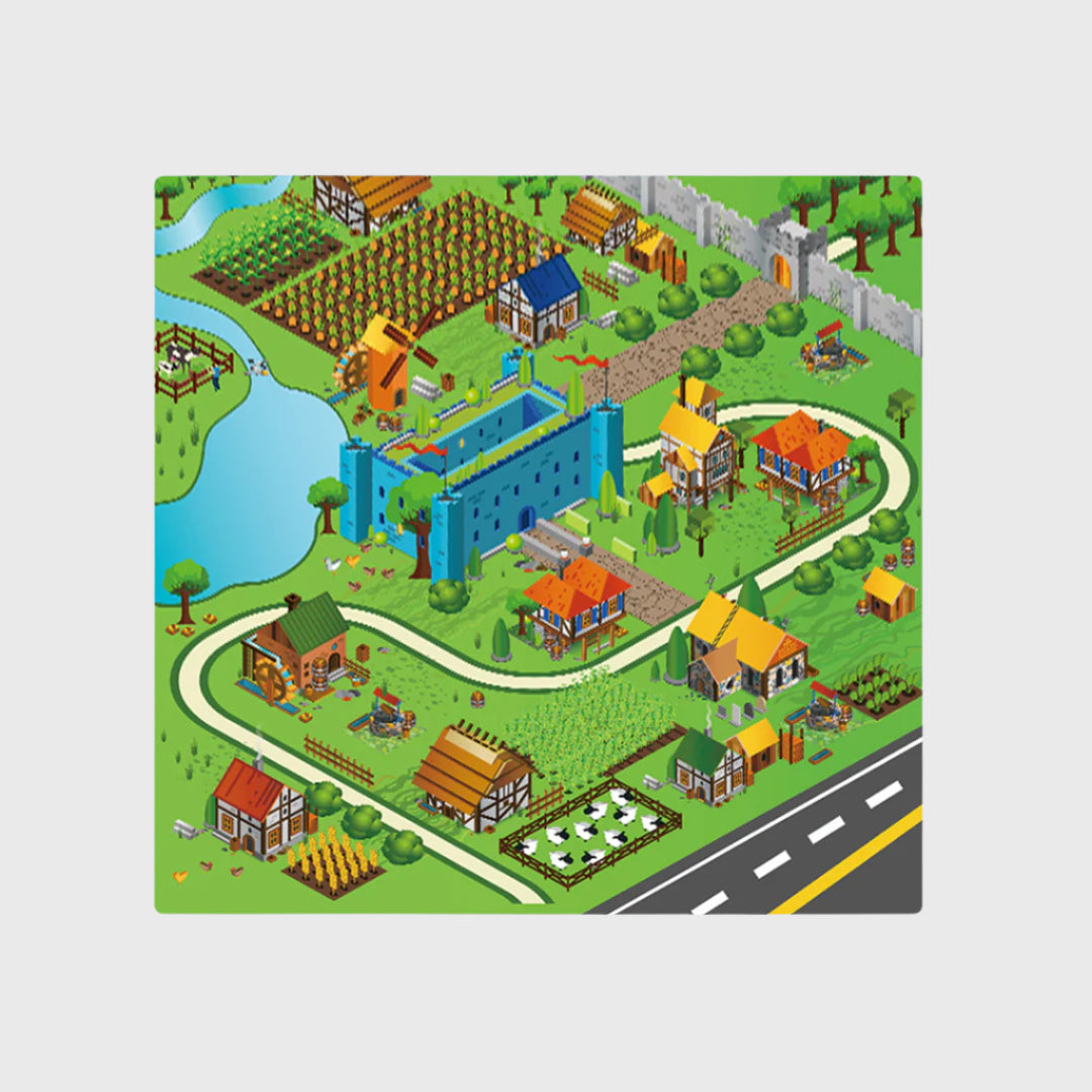 SOGA 120cm Kids Rug Street Map Play Mat Educational Baby Theme Park Area Rugs