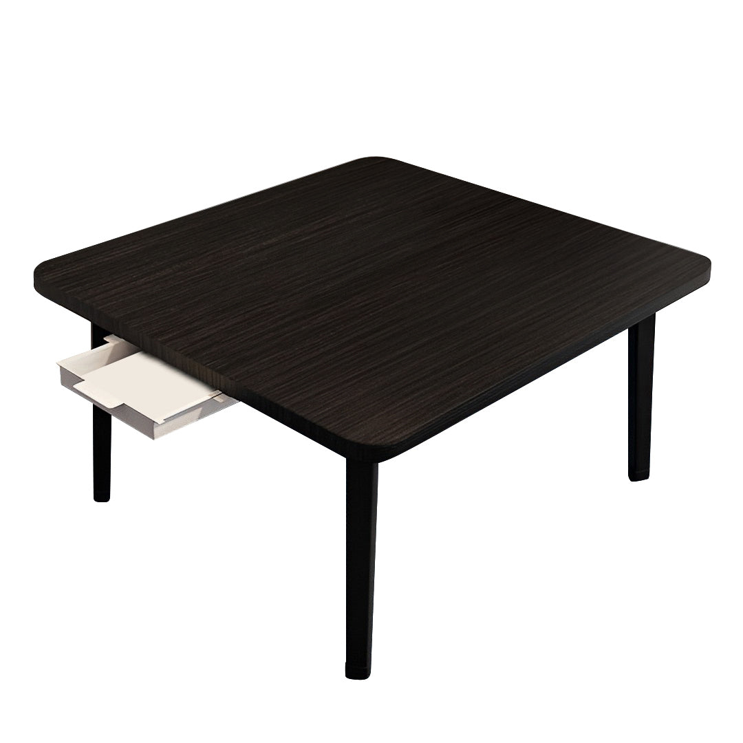 Black Portable  Square Floor Table
