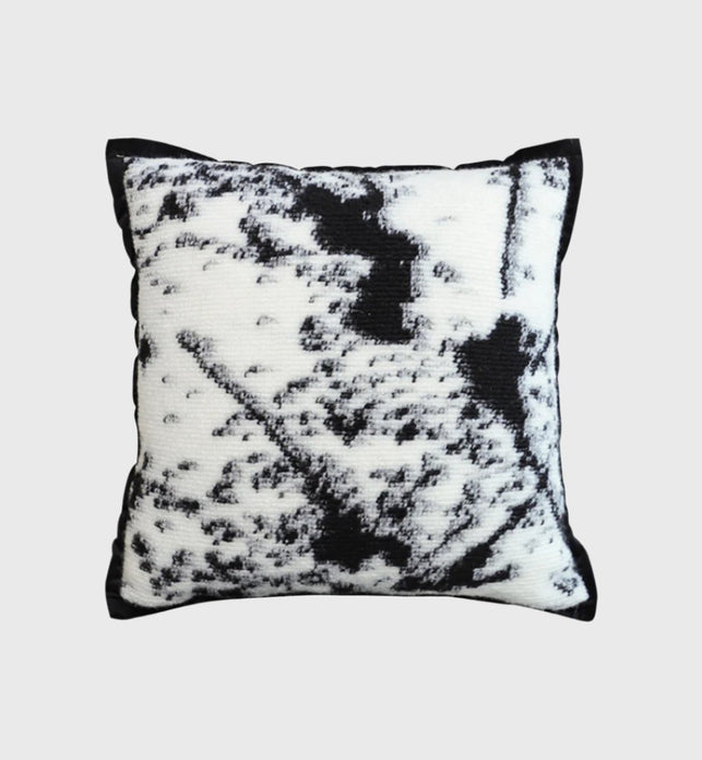 50cm Throw Pillow  Black and White Leopard Thick Premium Polyester Fiber