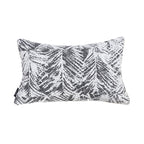 SOGA 35cm Modern Charcoal Palm Leaf Print Contemporary Throw Pillow