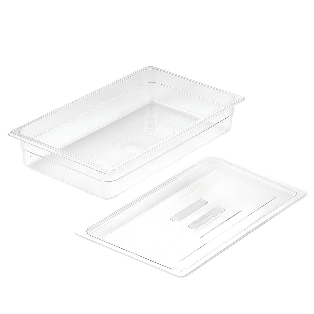 100mm Clear GN Pan 1/1 Food Tray with Lid