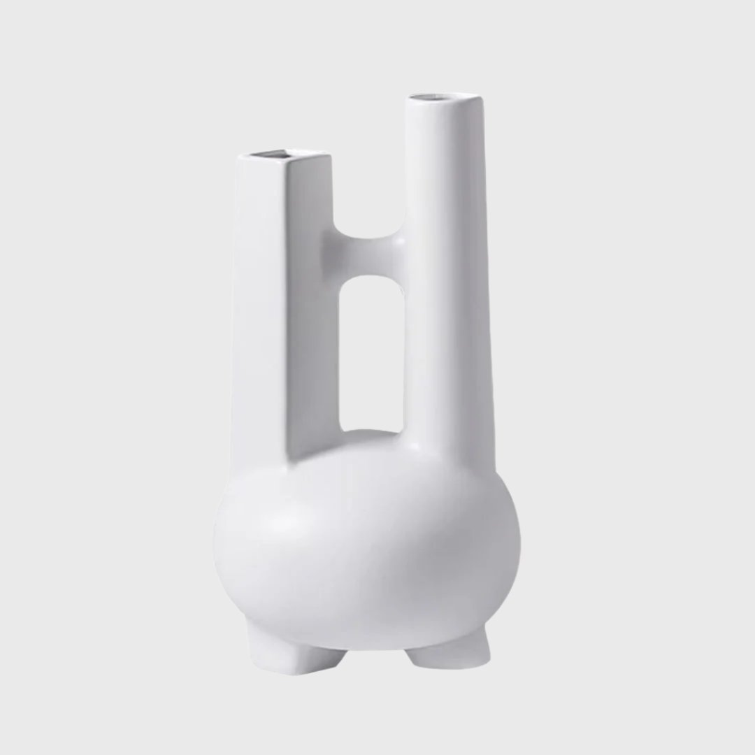 Ornament Modern Geometric Vase Minimalist Double Tube