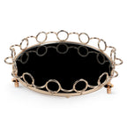 38cm Round Vanity Tray Organiser with Handles