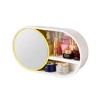 39cm Oval Wall-Mounted Mirror Storage Box