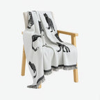 SOGA Three-seater White Sofa Cover Leopard Print 180x340cm Polyester