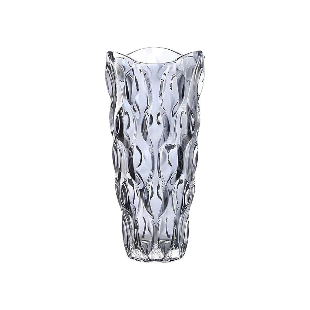 SOGA 30cm Glass Grey Vase Crystal VASE Thick Modern Home Decor