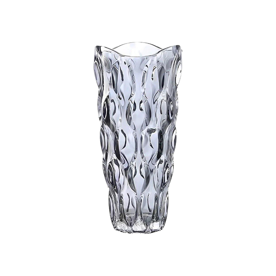 SOGA 30cm Glass Grey Vase Crystal VASE Thick Modern Home Decor