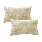 SOGA 2X 35cm Botanical Green Fern Leaf Embroidered Throw Pillow