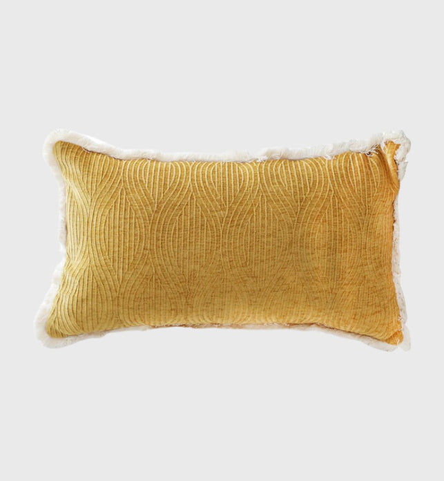 35cm Throw Pillow Turmeric Yellow Aesthetic Chenille Texture