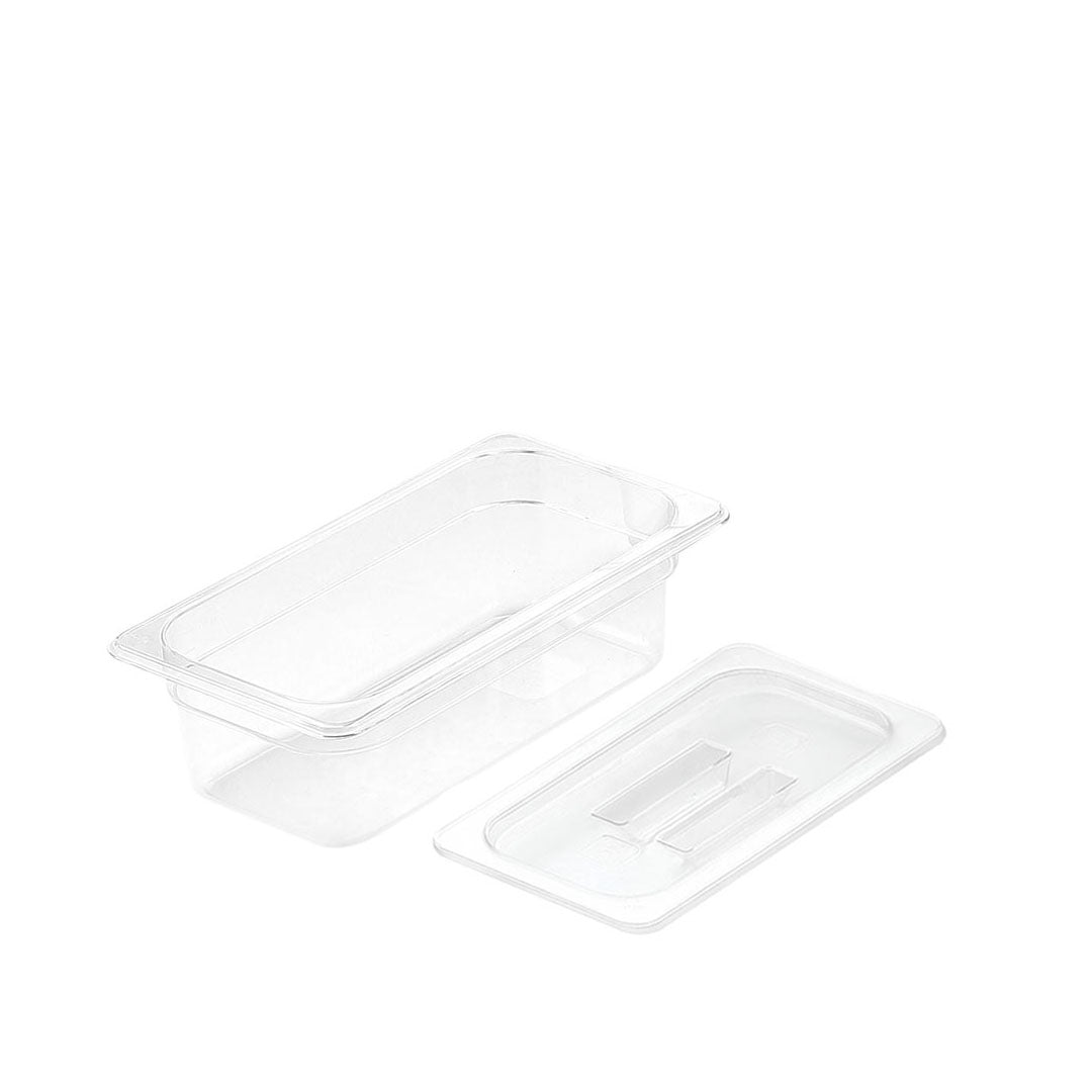 100mm Clear GN Pan 1/3 Food Tray with Lid