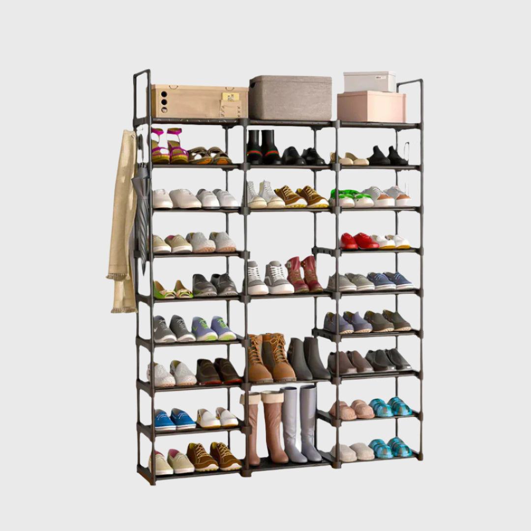 21-Shelf Tier Shoe Storage with Handle