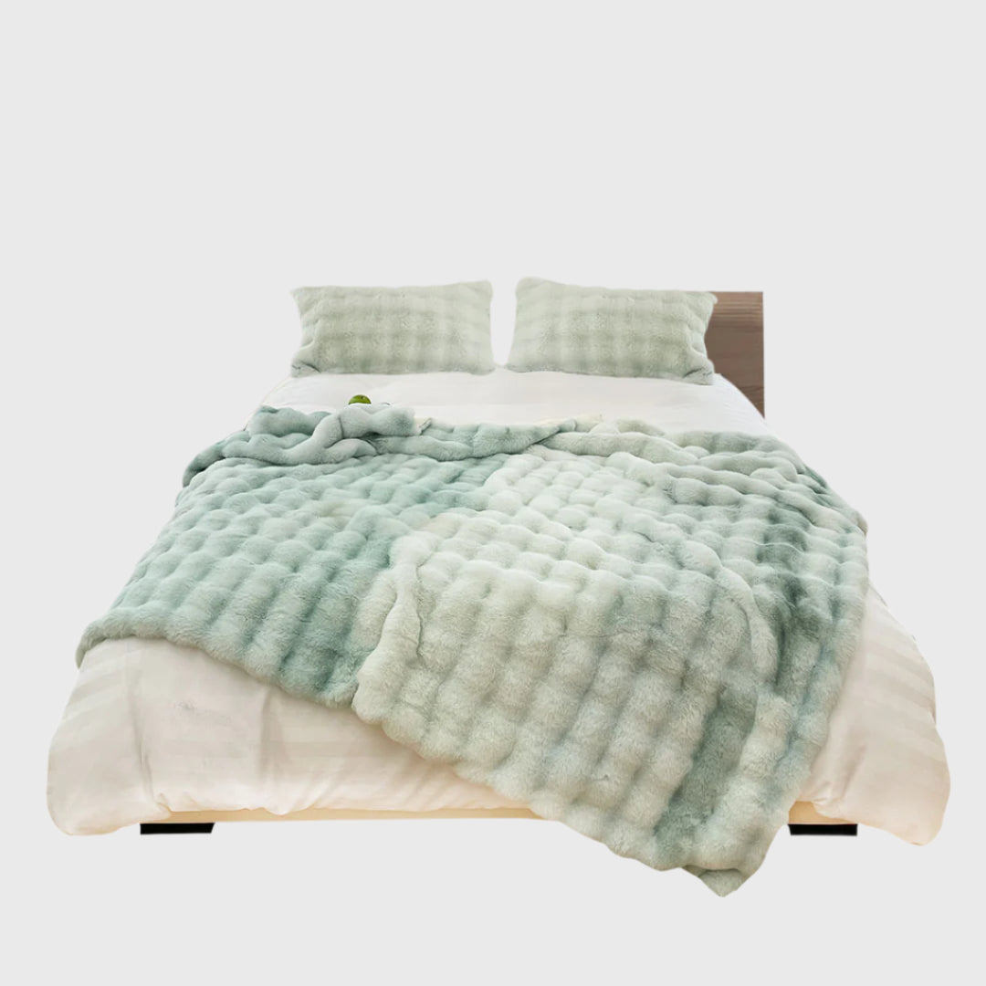 SOGA 200cm Light Green Fuzzy Super Soft and Cozy Fluffy Throw Blanket