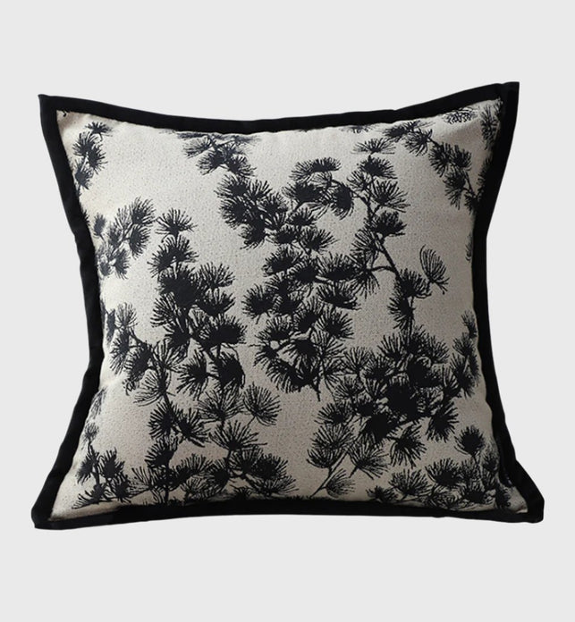 45cm Throw Pillow Black and White