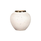 SOGA 21x22cm Plain White Small Ceramic Flower Vase Elegant Living Room Home Decor