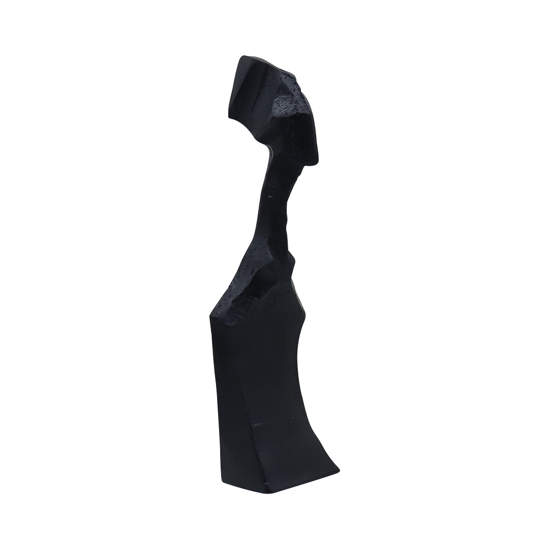 SOGA 40cm Black Resin Sculpture Minimalist Abstract Design Modern Art for Home Décor
