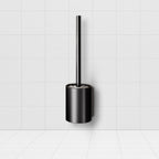 SOGA 27cm Wall-Mounted Toilet Brush – Black with Drain Holes