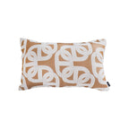 SOGA 35cm Artistic Camel Brown White Geometric Pattern Throw Pillow
