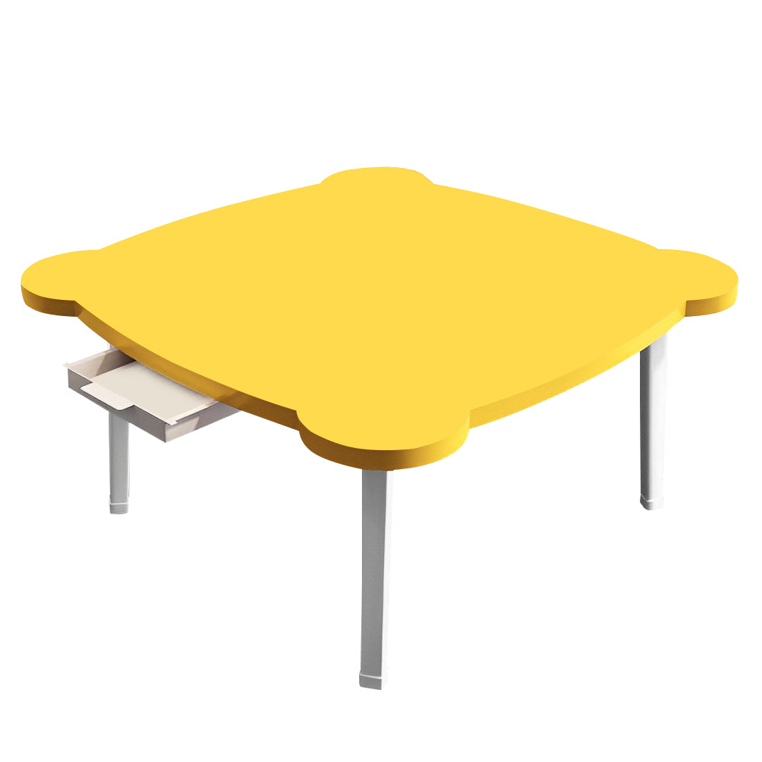 Yellow Minimalist Cat Ear Portable Floor Table