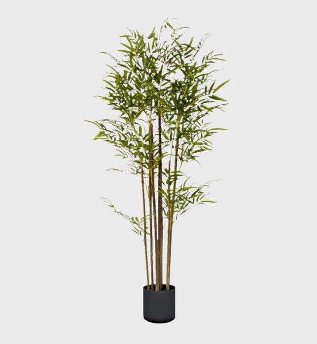 SOGA 120cm Lucky Bamboo Tree Bambusa Vulgaris Artificial Plant w/ 7 Branches Home Accent Decor