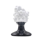 SOGA 49cm Bubble Head Resin Bust – Artistic Black White Accent