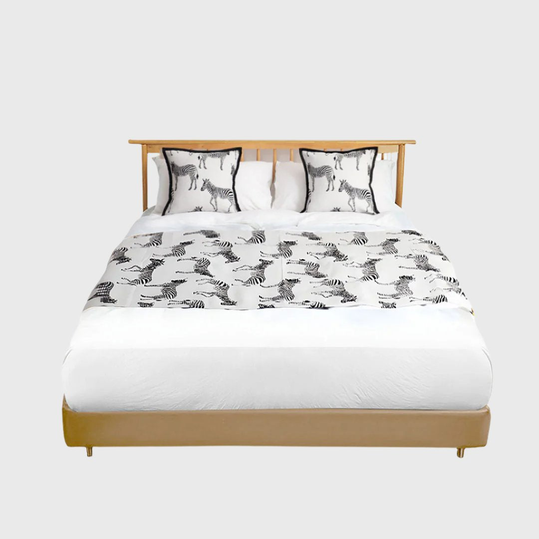 1.8m Bed Light Luxury Zebra Vintage Bed Scarf Runner Bedding Tail Pad Flag For Home Hotel Set of 3