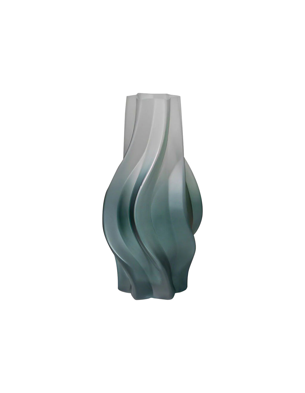 32cm Glass Vase Blue with Beautiful glass Bubble Texture Art Vases