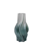 32cm Glass Vase Blue with Beautiful glass Bubble Texture Art Vases