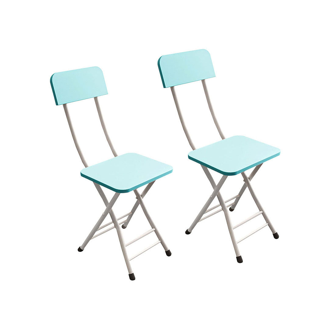 Foldable Chair Space Saving Seat Set of 2 Blue