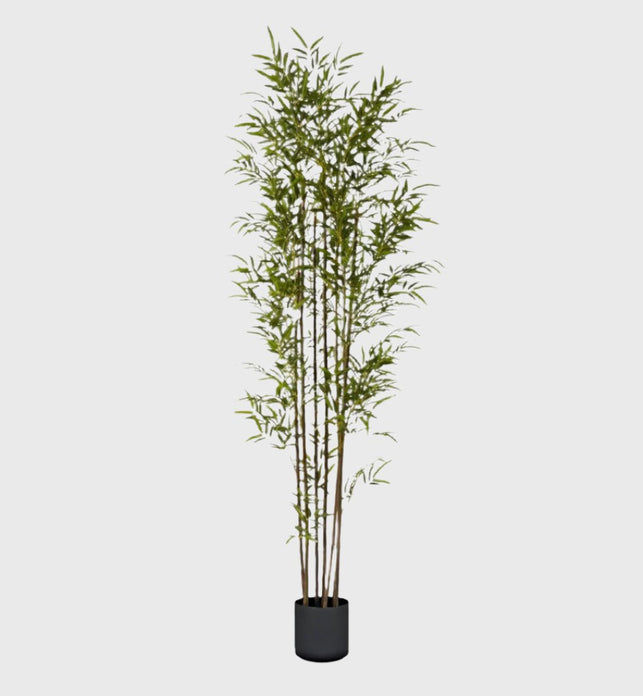 SOGA 210cm Lucky Bamboo Tree Bambusa Vulgaris Artificial Plant w/ 7 Branches Home Accent Decor