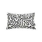 SOGA 30cm Black White Abstract Swirl Pattern Decorative Throw Pillow