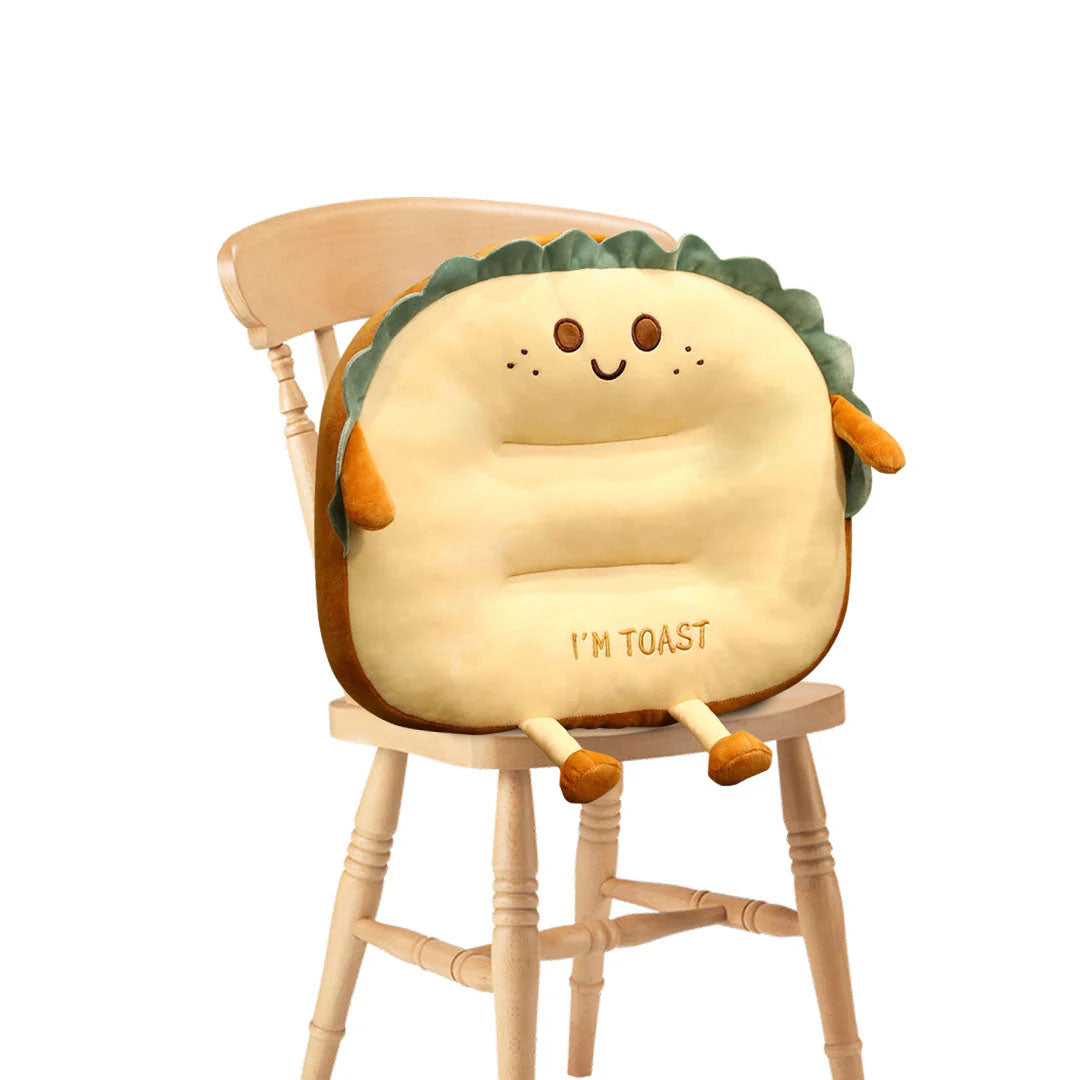 Smiley Face Toast Bread Cushion