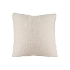 SOGA Boucle Textured Cushion 50cm Cream White Soft Cozy Decorative Throw Pillow