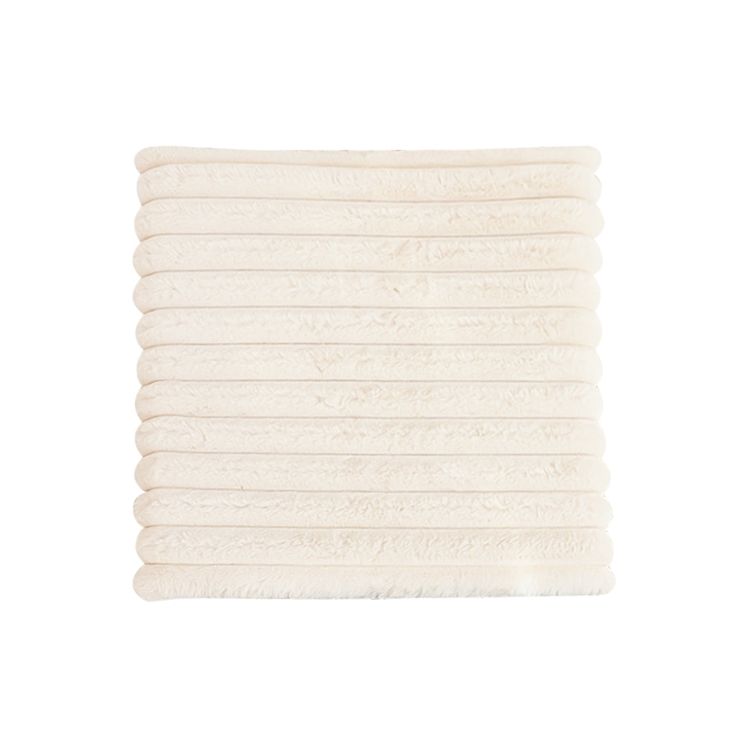 SOGA 45cm Cream Corduroy Square Soft Leaning Plush Backrest Throw Seat Pillow