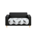 SOGA Two-Seater White Leopard Print 90x160cm Throw Blanket Sofa Cover