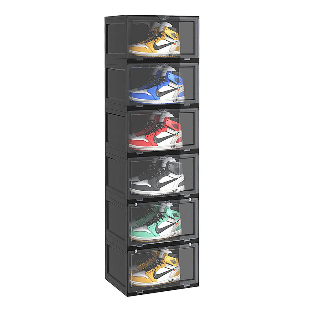 6 Tier Black Shoe Organiser
