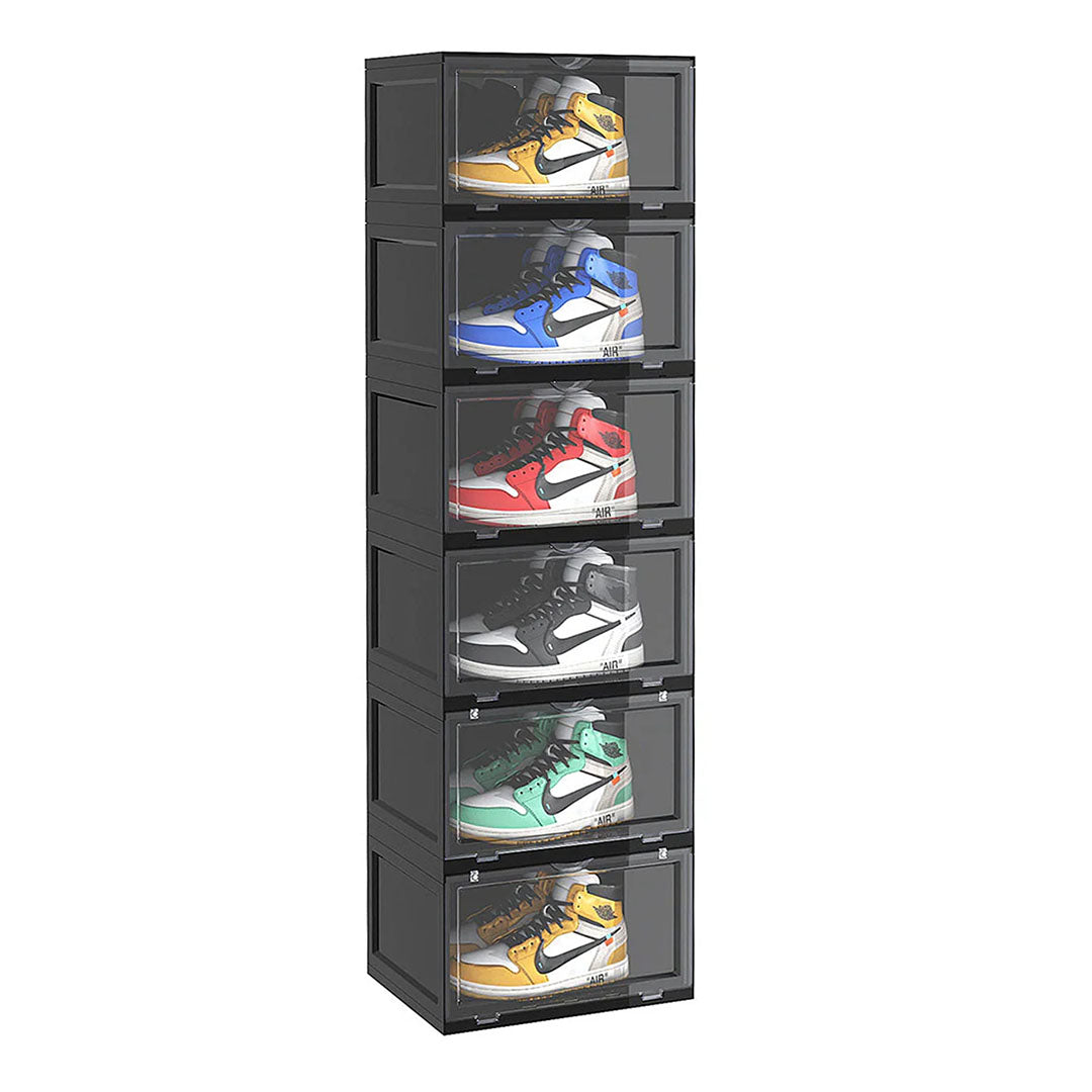 6 Tier Black Shoe Organiser